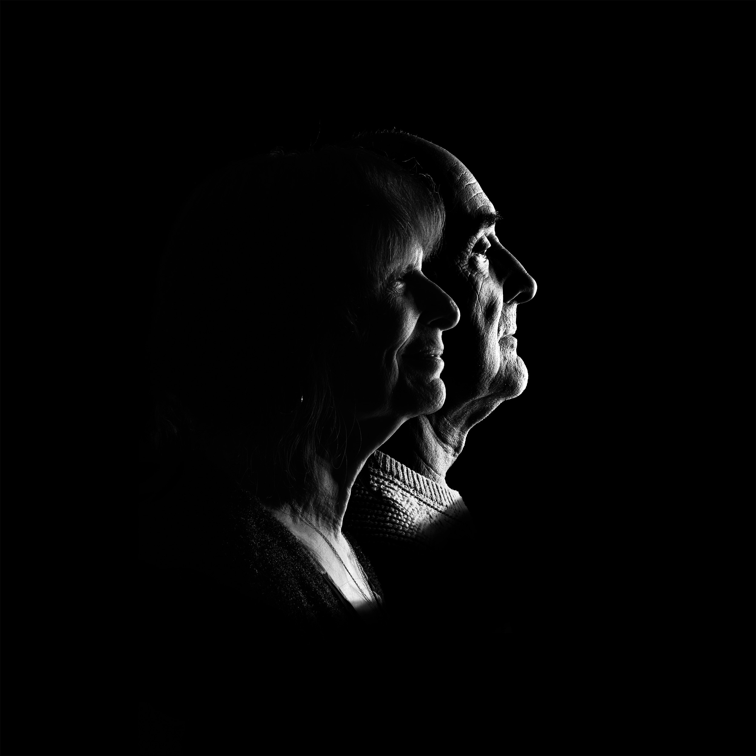 Photo de couple de profil